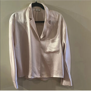 Aritizia Satin Dress Shirt Blouse